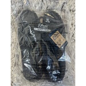 Dluxe by‎ Dearfoams Jacoby Slippers Moccasin Charcoal Black M 9-10 Loafers NEW